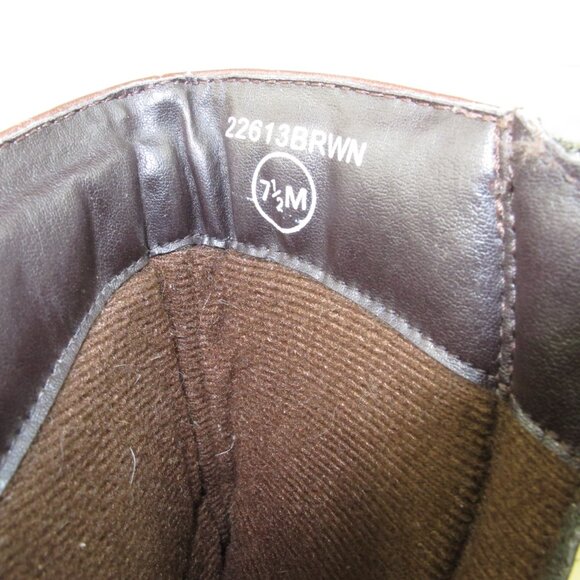 Crossing Pointe Women's Y2K Ankle Boots Brown Leather Zip Size 7.5 - Picture 7 of 9